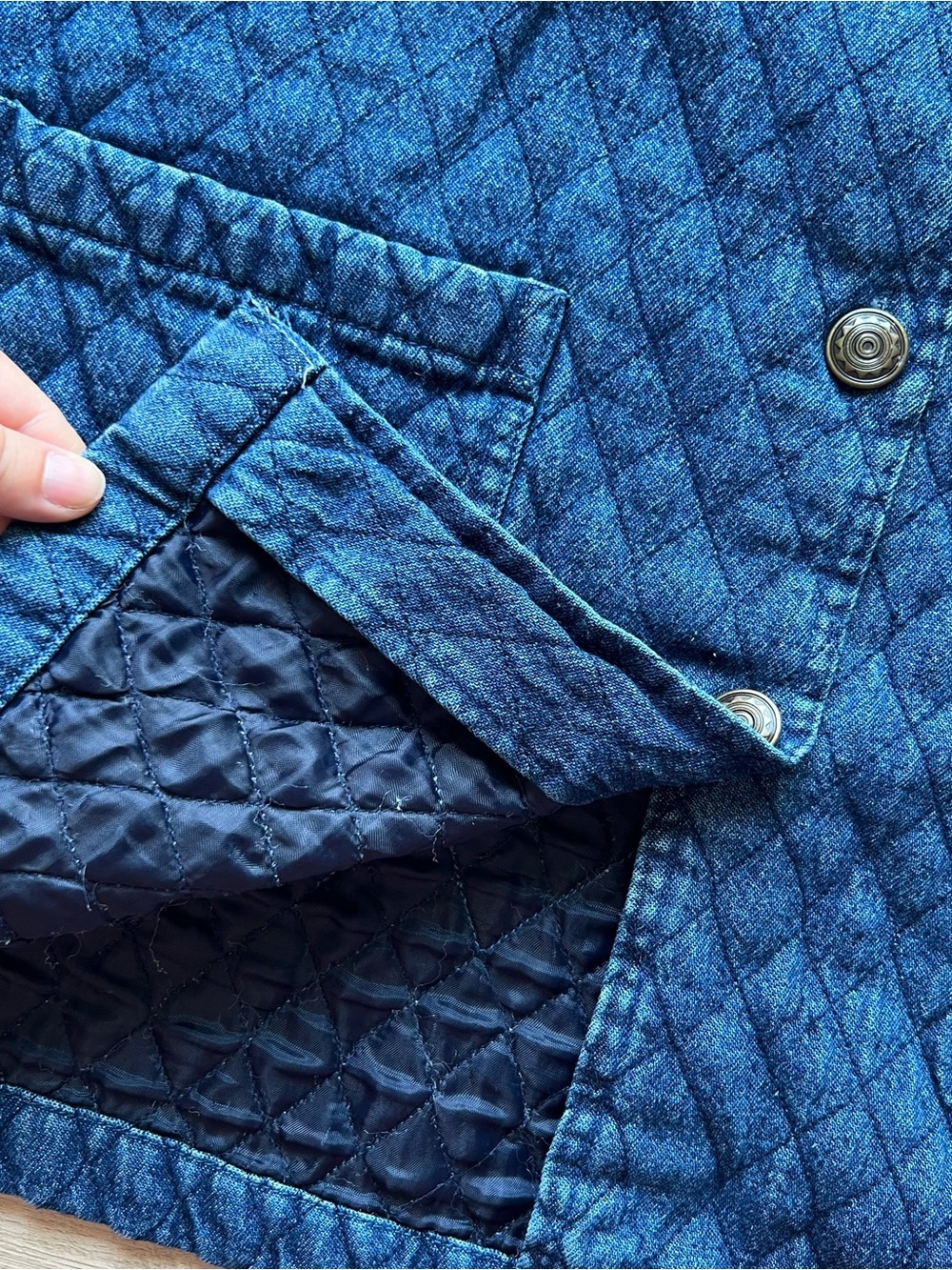 Vintage Quilted Denim Jacket - Picture 4 of 6